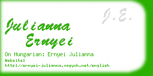 julianna ernyei business card